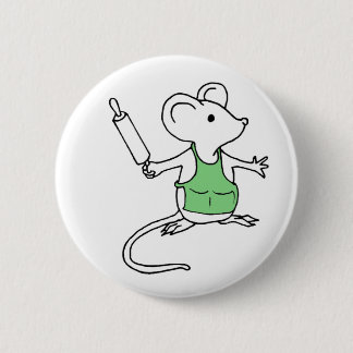 Badge Rond 5 Cm Vert souris de cuisson