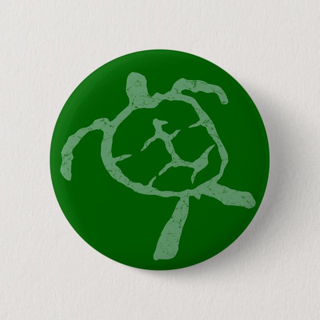 Badge Rond 5 Cm vert tortue (Devant)