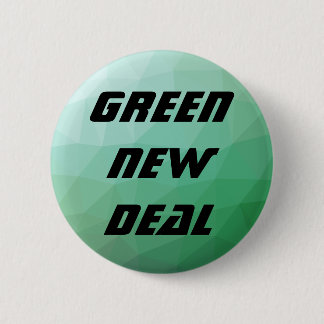 Badge Rond 5 Cm Vert vert de nouveau contrat géométrique