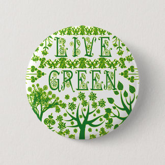 Badge Rond 5 Cm Vert vivant
