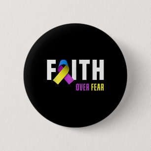 Badge Rond 5 Cm Vessie Cancer Foi guerrière Dieu Vessie Cancer Aw