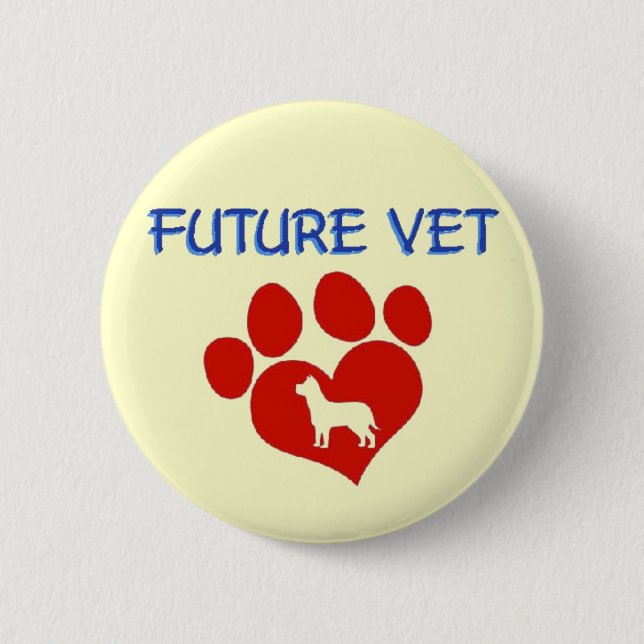 Badge Rond 5 Cm Vet futur - Chien (Devant)