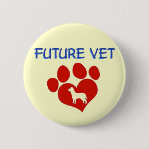 Badge Rond 5 Cm Vet futur - Chien