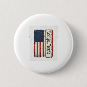 Badge Rond 5 Cm Vêtement vintage drapeau We the People patriotique