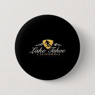 Badge Rond 5 Cm Vêtements à la mode Lac Tahoe Californie Montagne