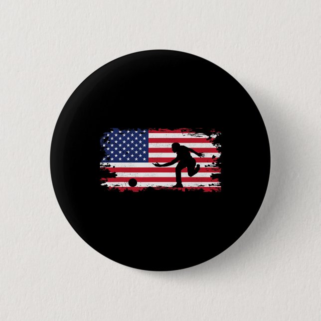 Badge Rond 5 Cm Vêtements de Bowling - Bowling (Devant)