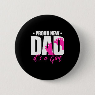 Badge Rond 5 Cm Vêtements de parent cool Fier nouveau papa C'est u