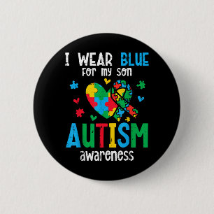 Badge Rond 5 Cm Vêtements de sensibilisation à l'autisme Porter du