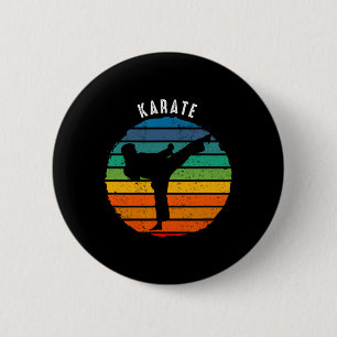 Badge Rond 5 Cm Vêtements karaté vintages - Karate coucher de sole