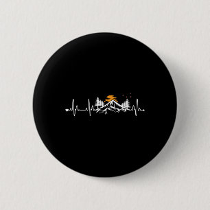 Badge Rond 5 Cm Vêtements Womens Mountain Heartbeat - Vêtements de