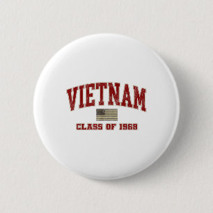 Badge Rond 5 Cm Vétéran De La Guerre Du Vietnam Chemise Militaire 