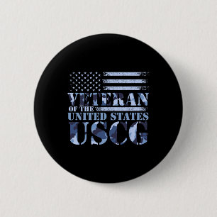 Badge Rond 5 Cm Vétéran Des États-Unis Uscg Camo America Fla
