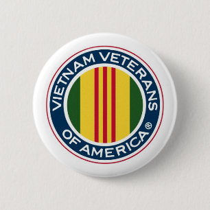 Badge Rond 5 Cm Vétéran du Vietnam de bouton de l'Amérique