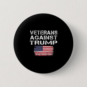 Badge Rond 5 Cm Vétérans contre le tee-shirt Trump Vétérans milita