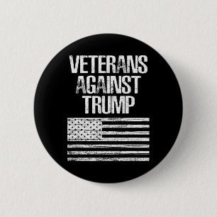 Badge Rond 5 Cm Vétérans contre Trump, Anti-trump 