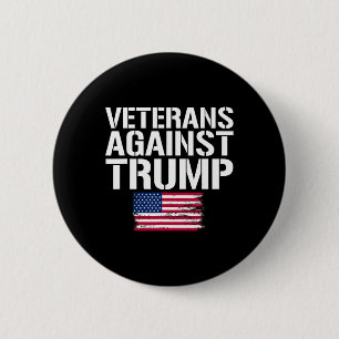 Badge Rond 5 Cm Vétérans contre Trump Anti-trump Vétérans contre