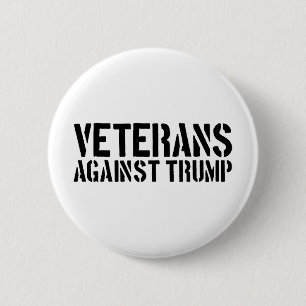 Badge Rond 5 Cm Vétérans contre Trump Anti-trump Vétérans contre