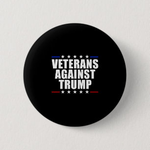 Badge Rond 5 Cm Vétérans contre Trump Anti-trump Vétérans contre