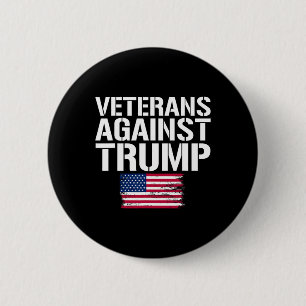 Badge Rond 5 Cm Vétérans contre Trump Anti-trump Vétérans contre