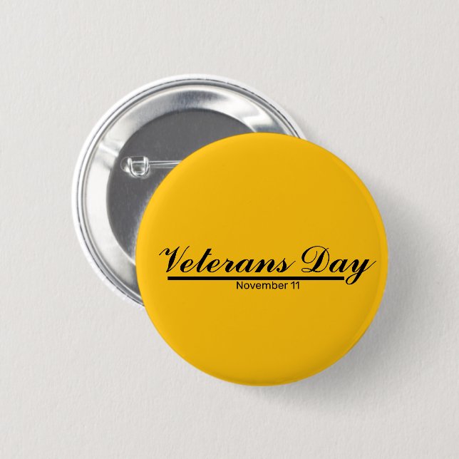 Badge Rond 5 Cm Veterans Day Buttons (Devant & derrière)