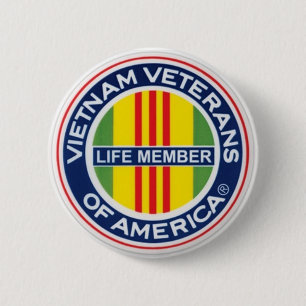 Badge Rond 5 Cm Vétérans du Vietnam de bouton de membre de vie d