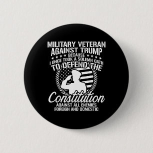 Badge Rond 5 Cm Vétérans Militaires Contre Trump 2020 Élection Usa