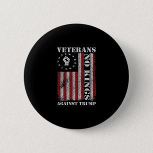 Badge Rond 5 Cm Vétérans Militaires Protestent Drapeau États-Unis