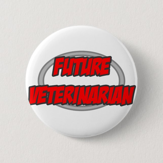 Badge Rond 5 Cm Vétérinaire futur (Devant)