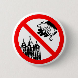 Badge Rond 5 Cm Veuillez ne pas alimenter le bouton d'église