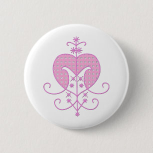 Badge Rond 5 Cm Veve pour Erzulie Freda