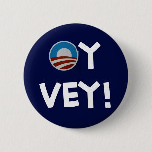 Badge Rond 5 Cm vey oy d'obama