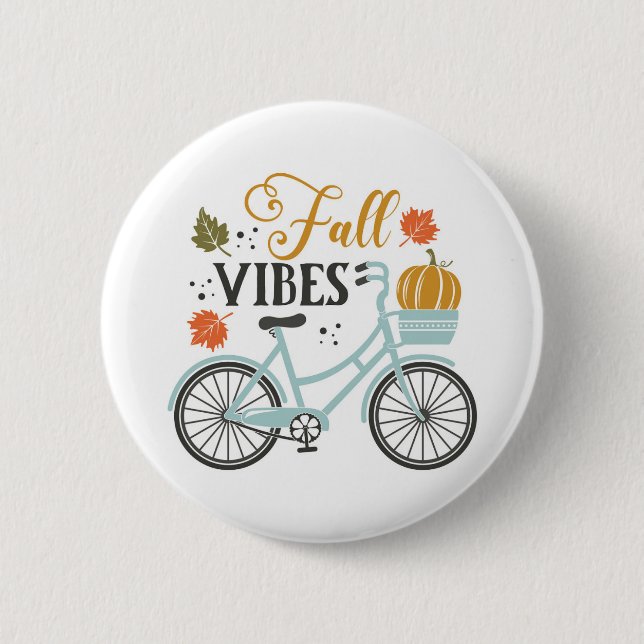 Badge Rond 5 Cm Vibes Automatiques À Vélo (Devant)