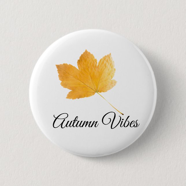 Badge Rond 5 Cm Vibes d'automne (Devant)