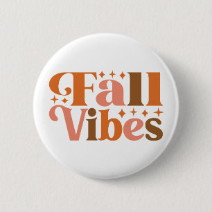 Badge Rond 5 Cm Vibes d'automne