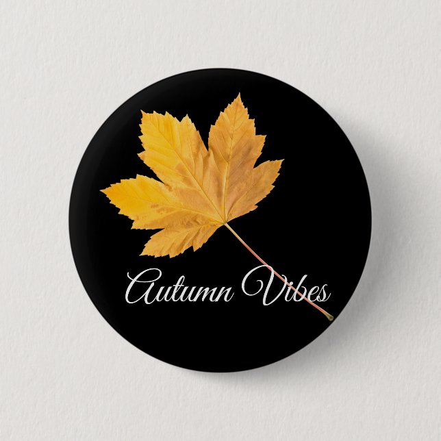 Badge Rond 5 Cm Vibes d'automne (Devant)