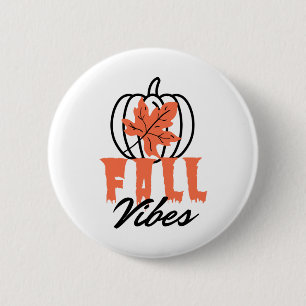 Badge Rond 5 Cm Vibes d'automne