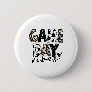 Badge Rond 5 Cm Vibes de jour de match de football pour femmes mam
