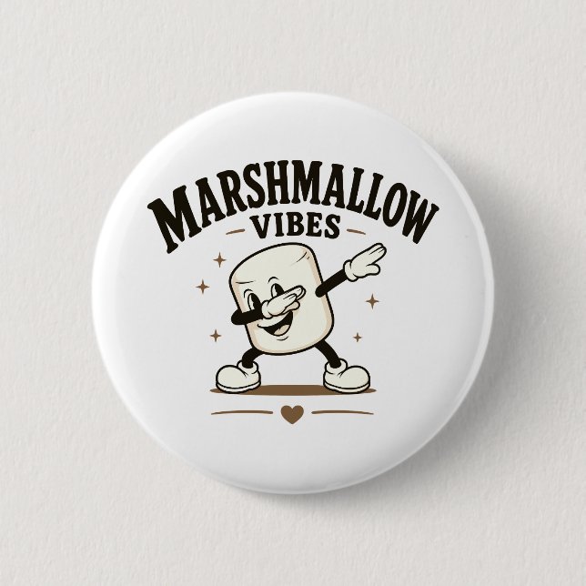 Badge Rond 5 Cm Vibes de marshmallow (Devant)