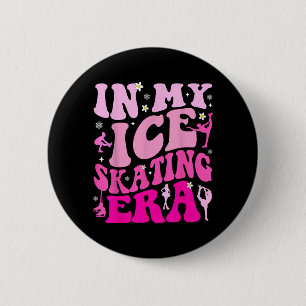 Badge Rond 5 Cm Vibes de patinage sur glace Entraîneur de patineur