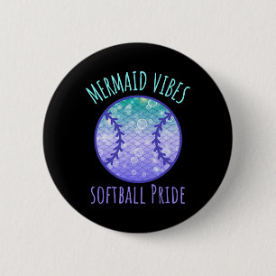 Badge Rond 5 Cm Vibes de Sirène Fille Douce Queue de Poisson Équip