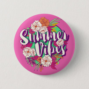 Badge Rond 5 Cm Vibes d'été