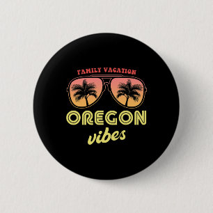 Badge Rond 5 Cm Vibes d'été en Oregon Vacances en famille Hommes F