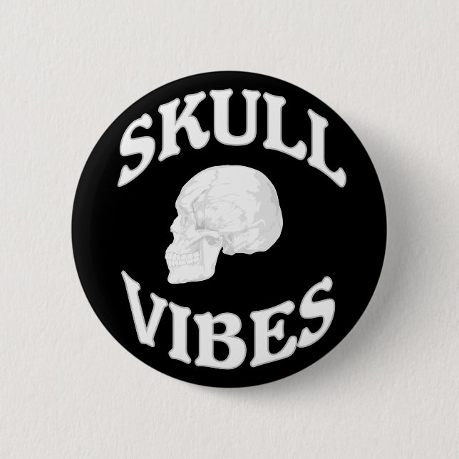 Badge Rond 5 Cm Vibes du crâne (Devant)