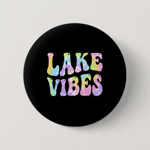 Badge Rond 5 Cm Vibes du lac Femmes drôles de pêche en bateau voil