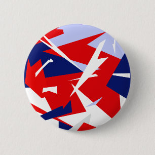 Badge Rond 5 Cm Vibes positives Bleu rouge blanc