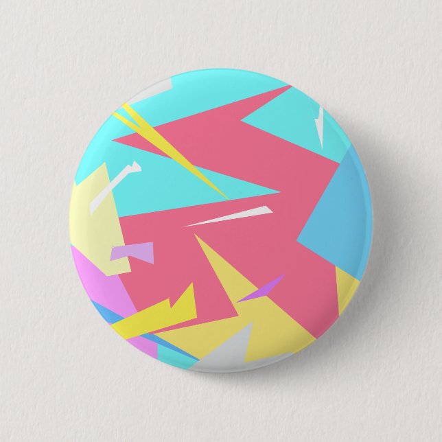 Badge Rond 5 Cm Vibes positives couleurs pastel Abstrait (Devant)