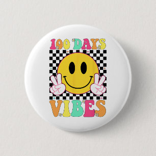 Badge Rond 5 Cm Vibes Rétro Sourire 100 Jours Enseignant Enfants 1