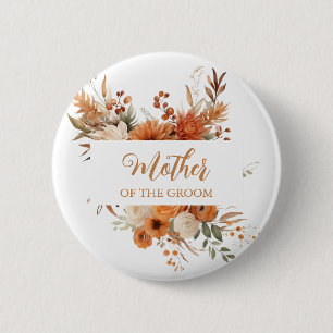 Badge Rond 5 Cm Vibrant Automne Floral Mère De La Salle