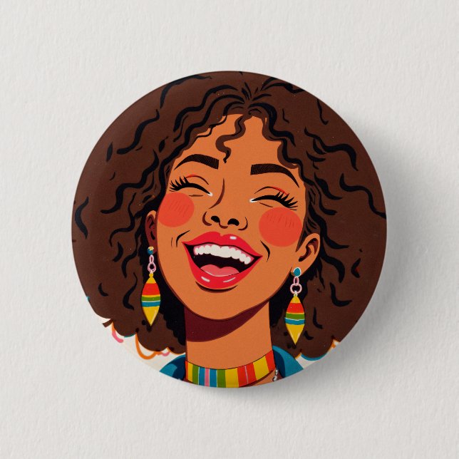 Badge Rond 5 Cm Vibrations Arc-en-Ciel (Devant)