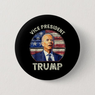 Badge Rond 5 Cm Vice-président Trump Drapeau américain Biden Élect